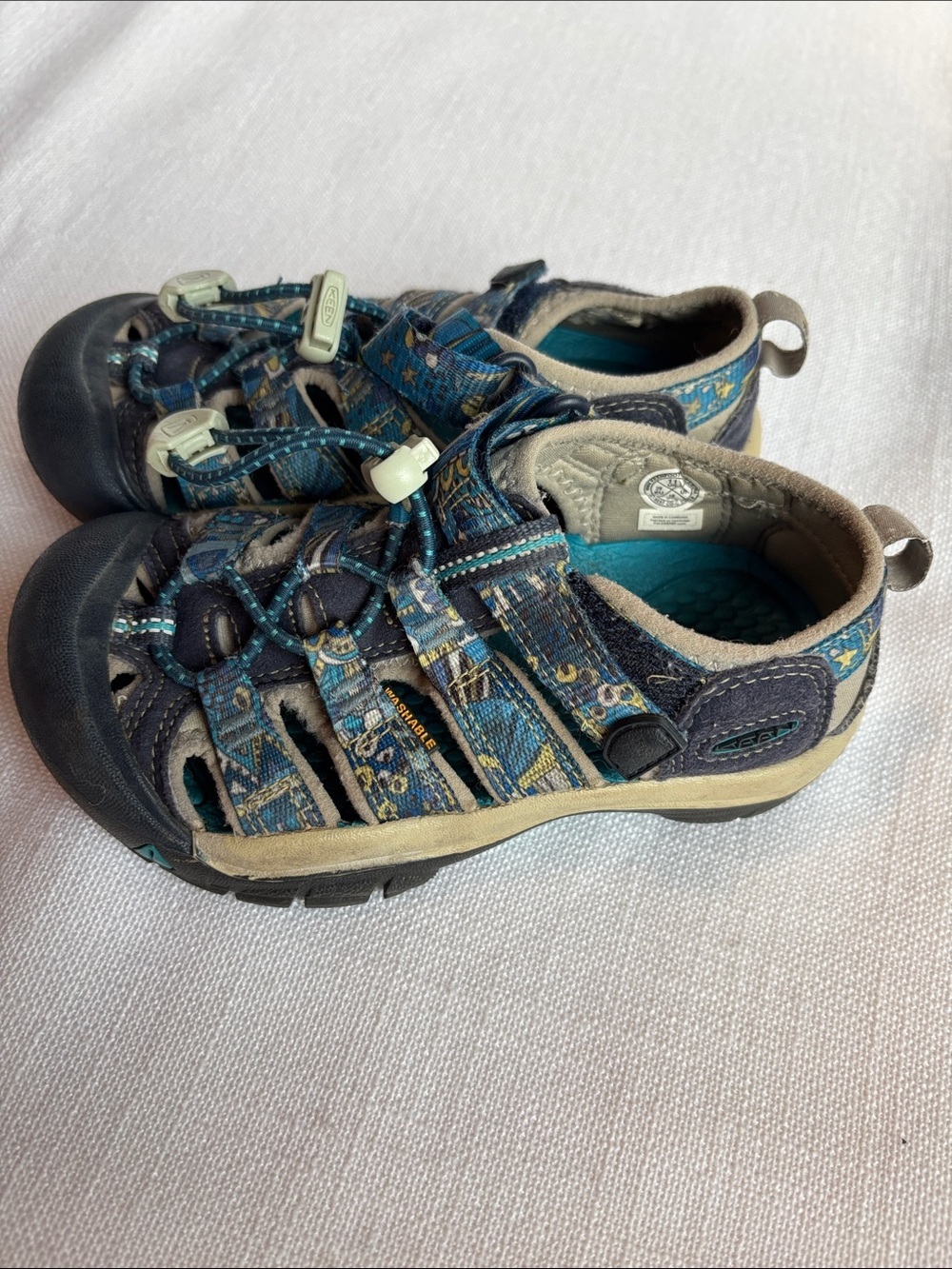 Keen Kids Teal and Navy Closed-Toe Adventure Sandals